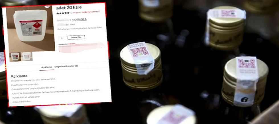 İnternette Bidonlarla Satılan Etil Alkollü Sahte İçkilere Dikkat!