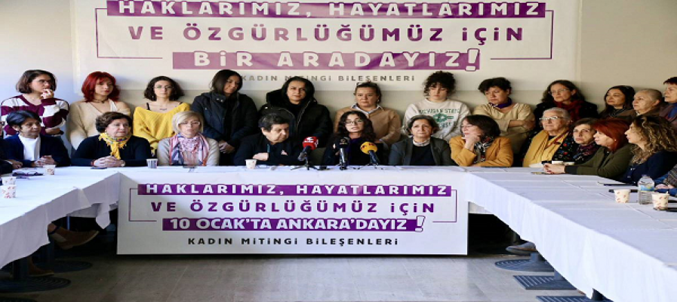  Kadın Mitingi Bileşenleri 10 Ocak’ta Ankara’da Miting Düzenliyor.