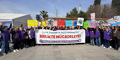Gebze'de Birleşik Metal-İş Kadın Komisyonu 8 Mart Eylemi Yaptı.