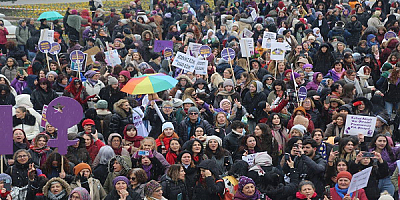 Kadın STK Bileşenleri Ankara'da Miting Yaptı.